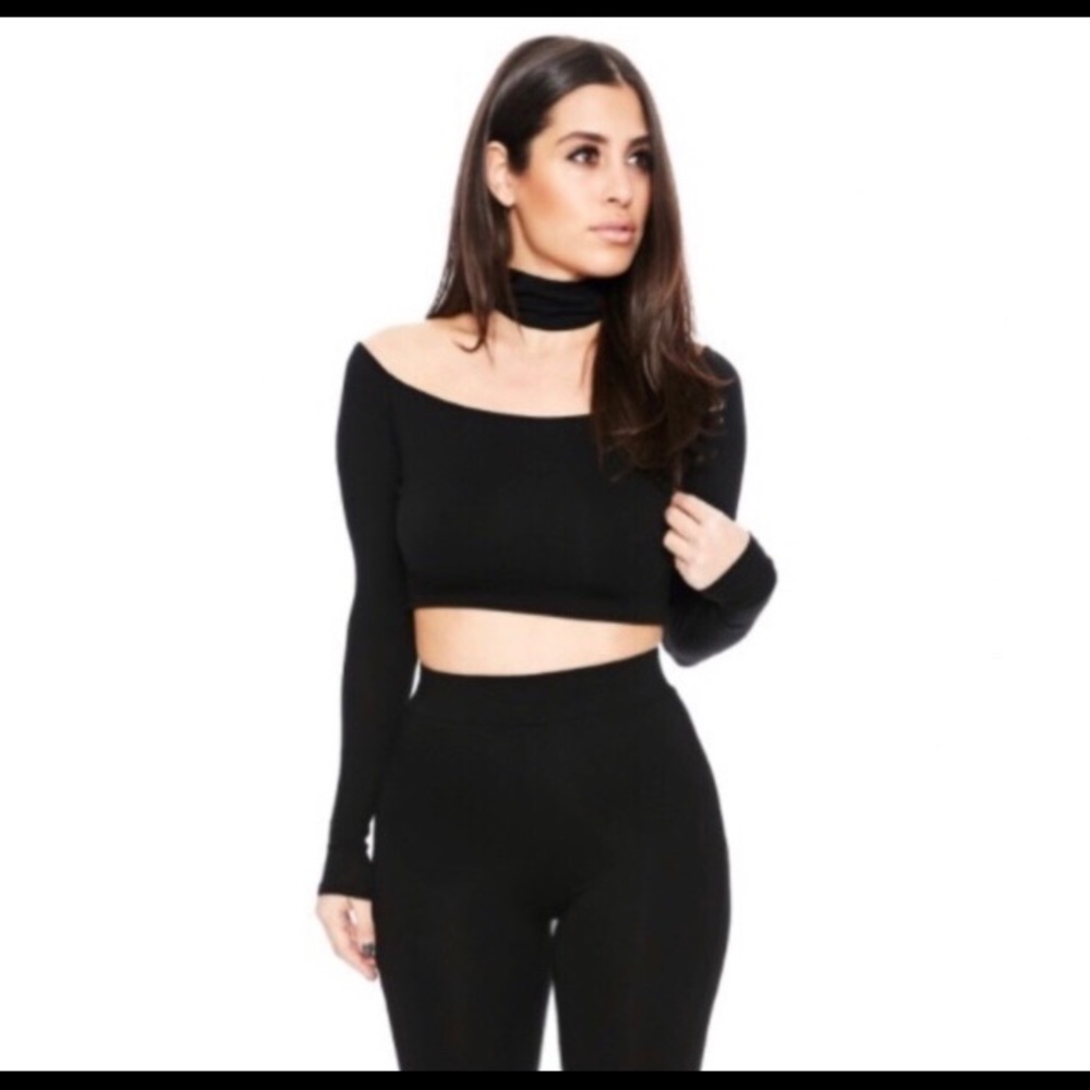 Naked Wardrobe Black Crop Top